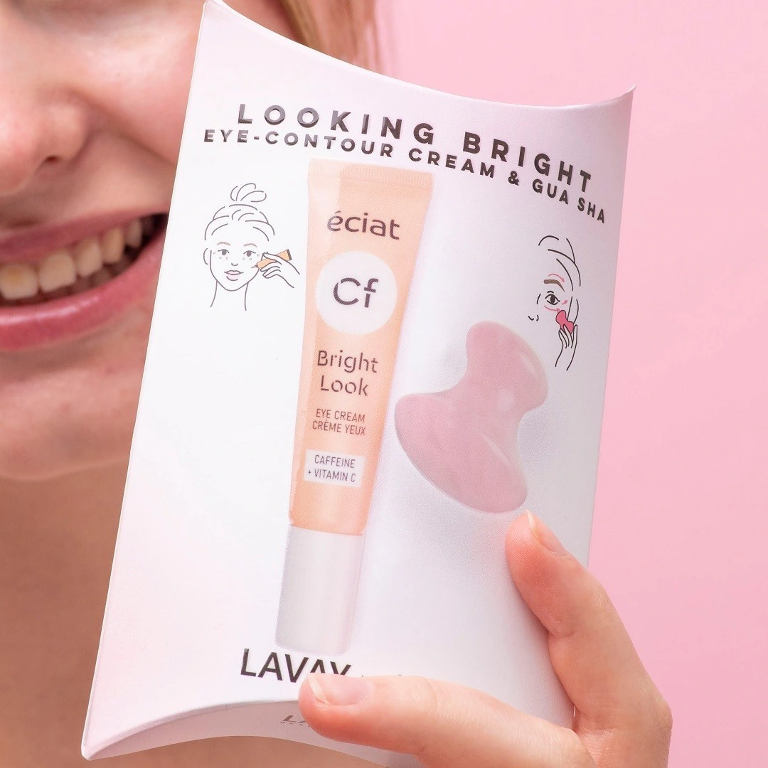 Zestaw LAVAY Paris LOOKING BRIGHT. Gua Sha + krem pod oczy
