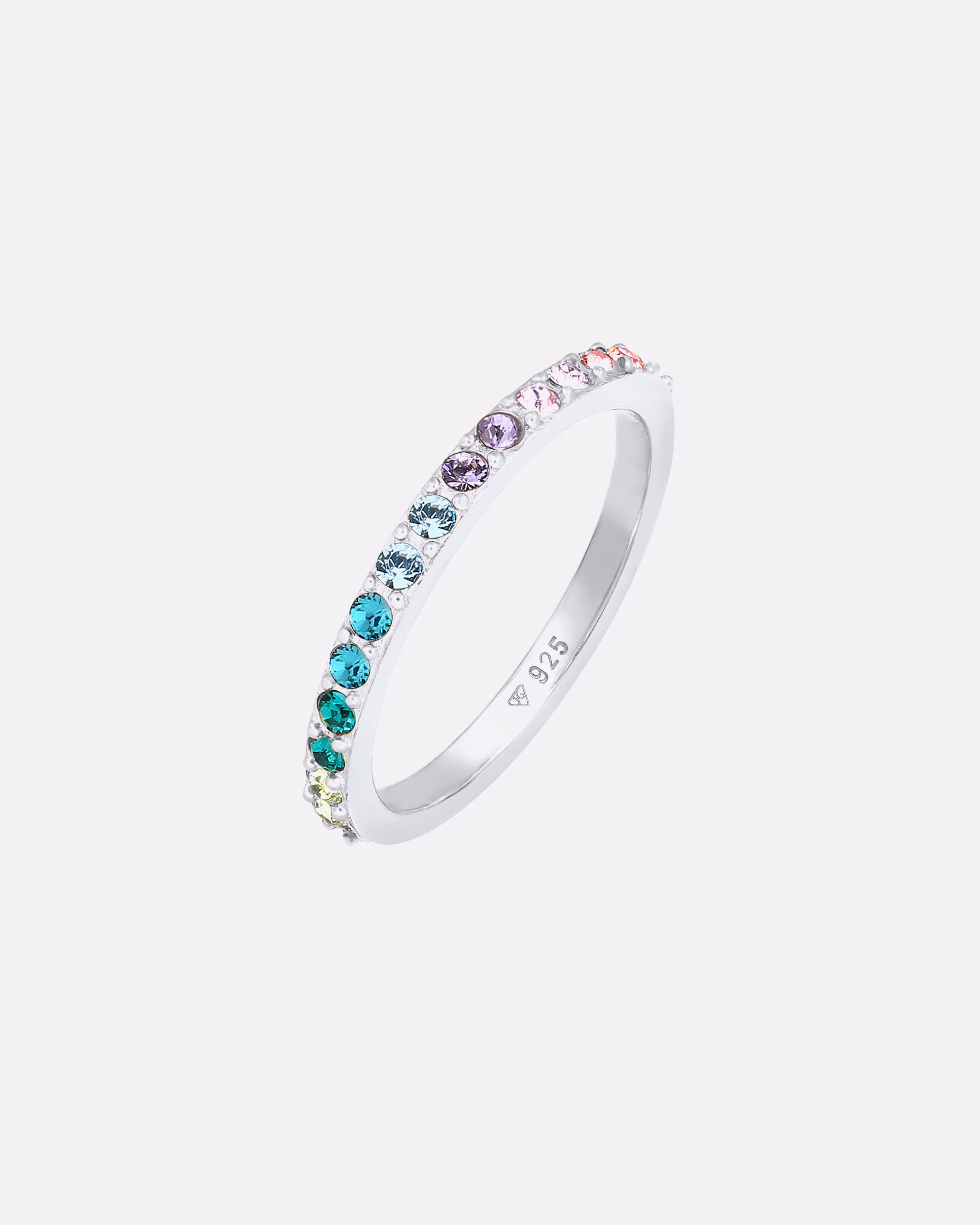 Elli - Brățară elegantă și modernă pentru femei cu model curcubeu multicolor, cu cristale din argint 925