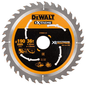 DeWalt Tilbehør DT99563-QZ XR Rundsavklinge 190 mm x 30 mm 36T CSB