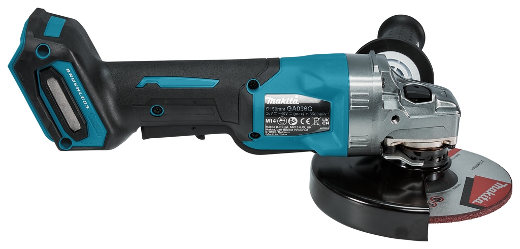 Meuleuse d'angle Makita GA036GZ 40 V max avec interrupteur de sécurité 150 mm (batteries et chargeur non inclus).