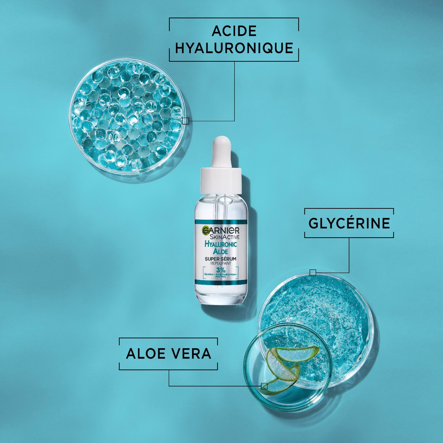 Ser Garnier Super Plumping cu acid hialuronic și aloe vera