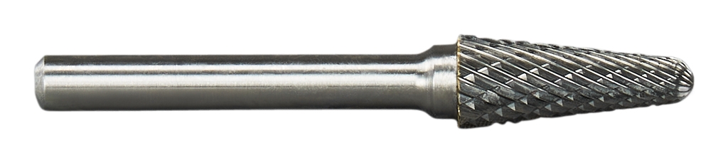 Makita Zubehör B-52819 HM Fräser 6mm Kegel mit Rundkopf für Edelstahl