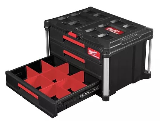 Milwaukee Accessories 4932472130 Packout Verktygslåda med 3 lådor