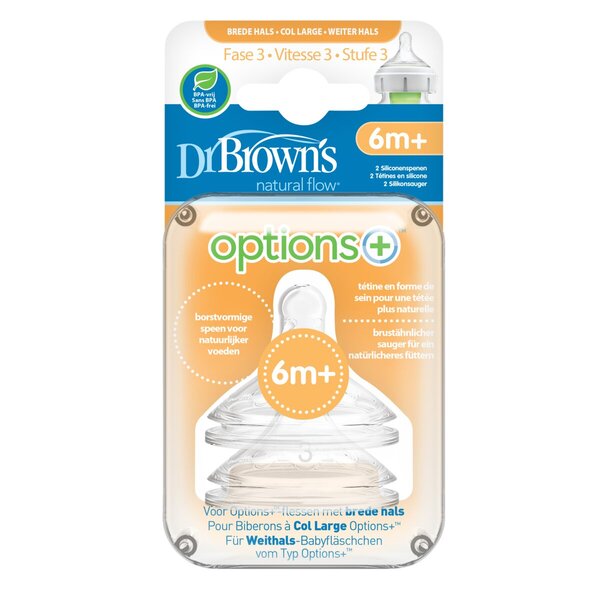 Dr. Brown's Options 6 M vaiheen 3 tuttipullot 2 kpl