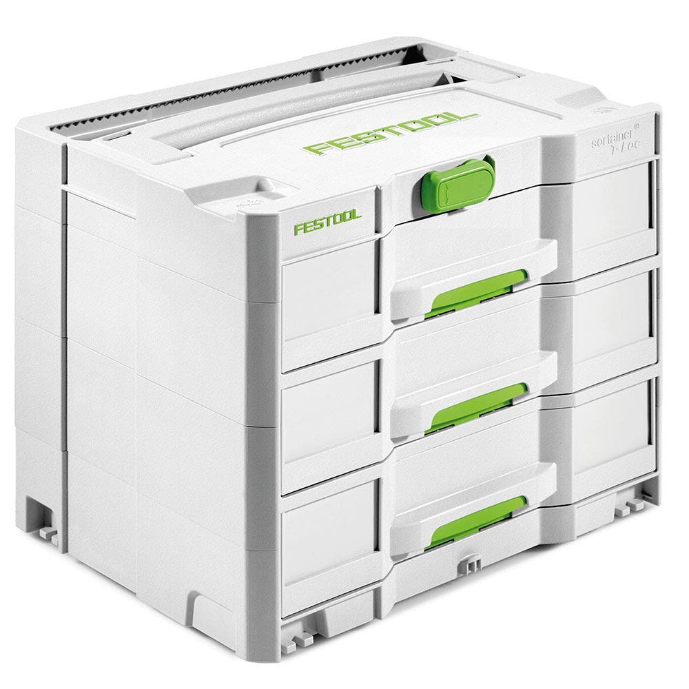 Caixa organizadora FESTOOL Sortainer T-Loc com 3 gavetas