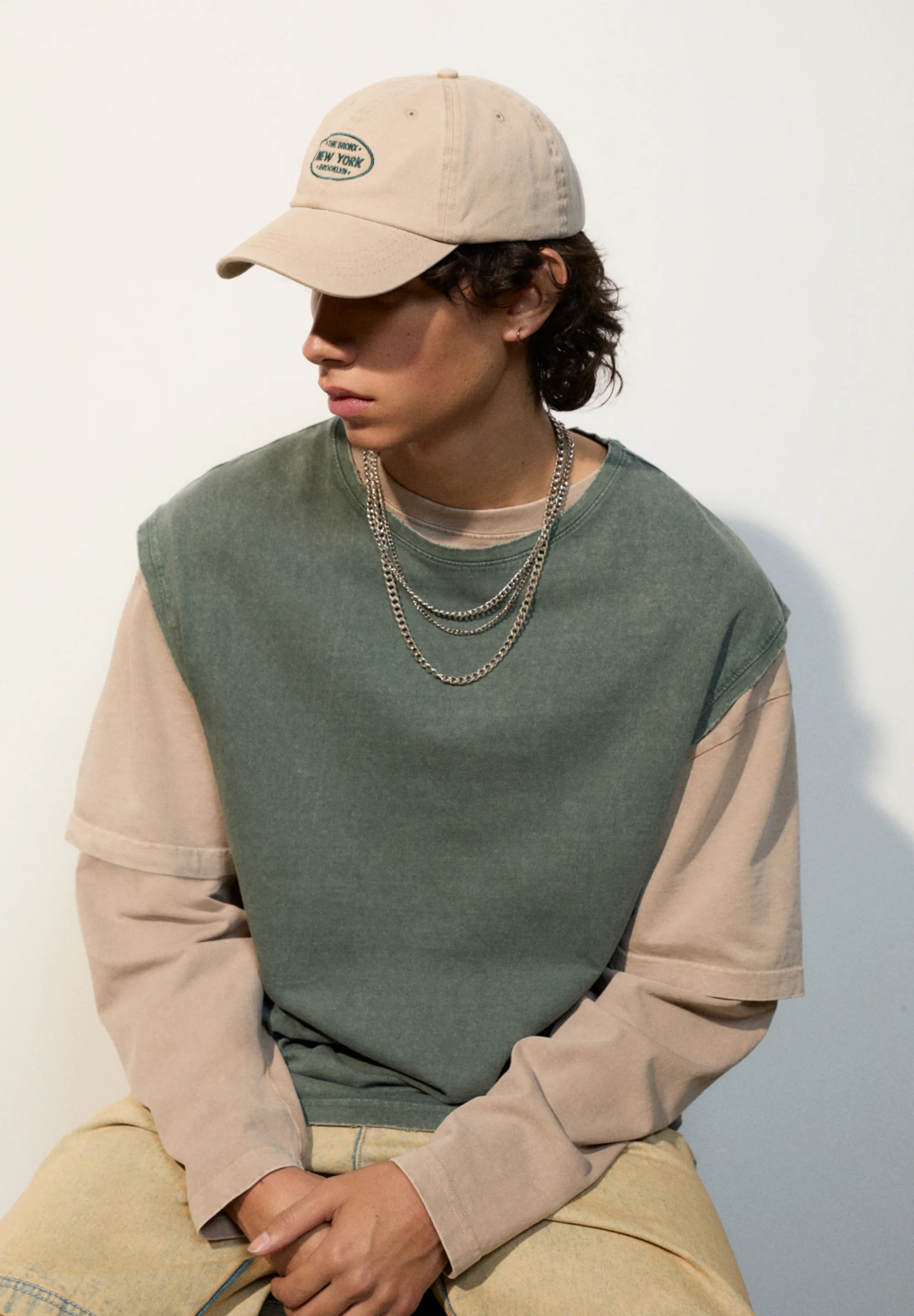 Gorra PULL&BEAR BORDADA NEW YORK LAVADA