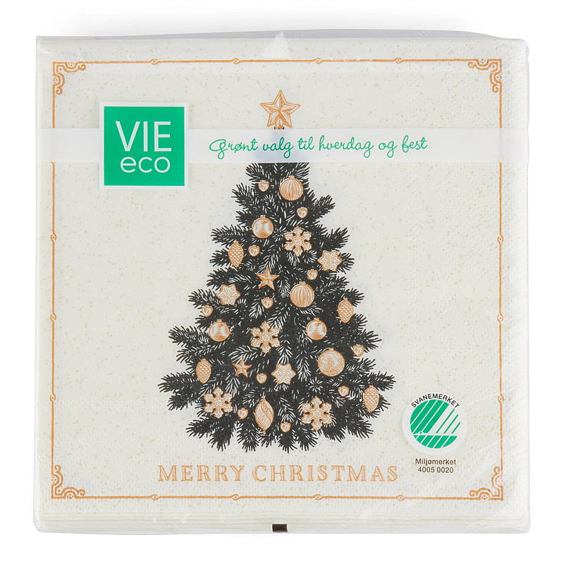 Vie Eco Servietter 20-pk 33x33 cm, julemotiv