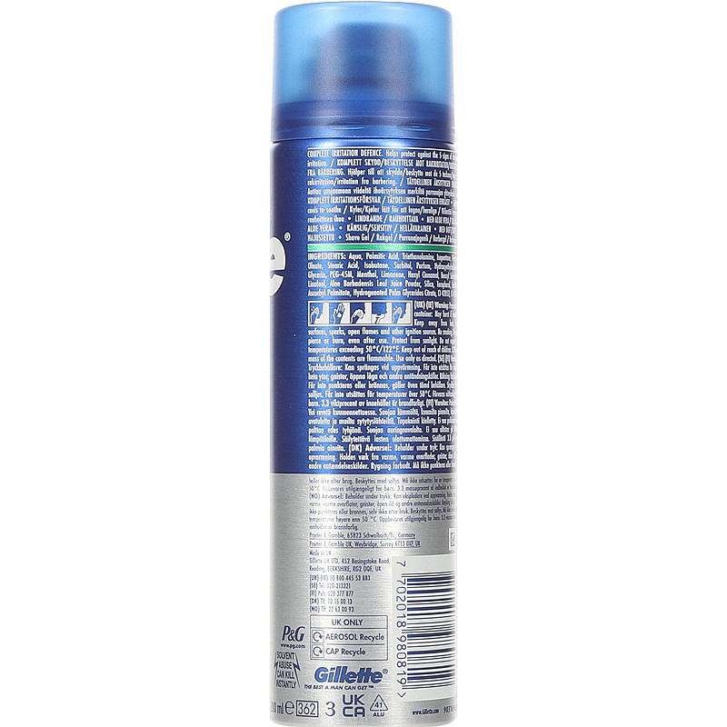 Gillette Gillette barbergel 200 ml, sensitive