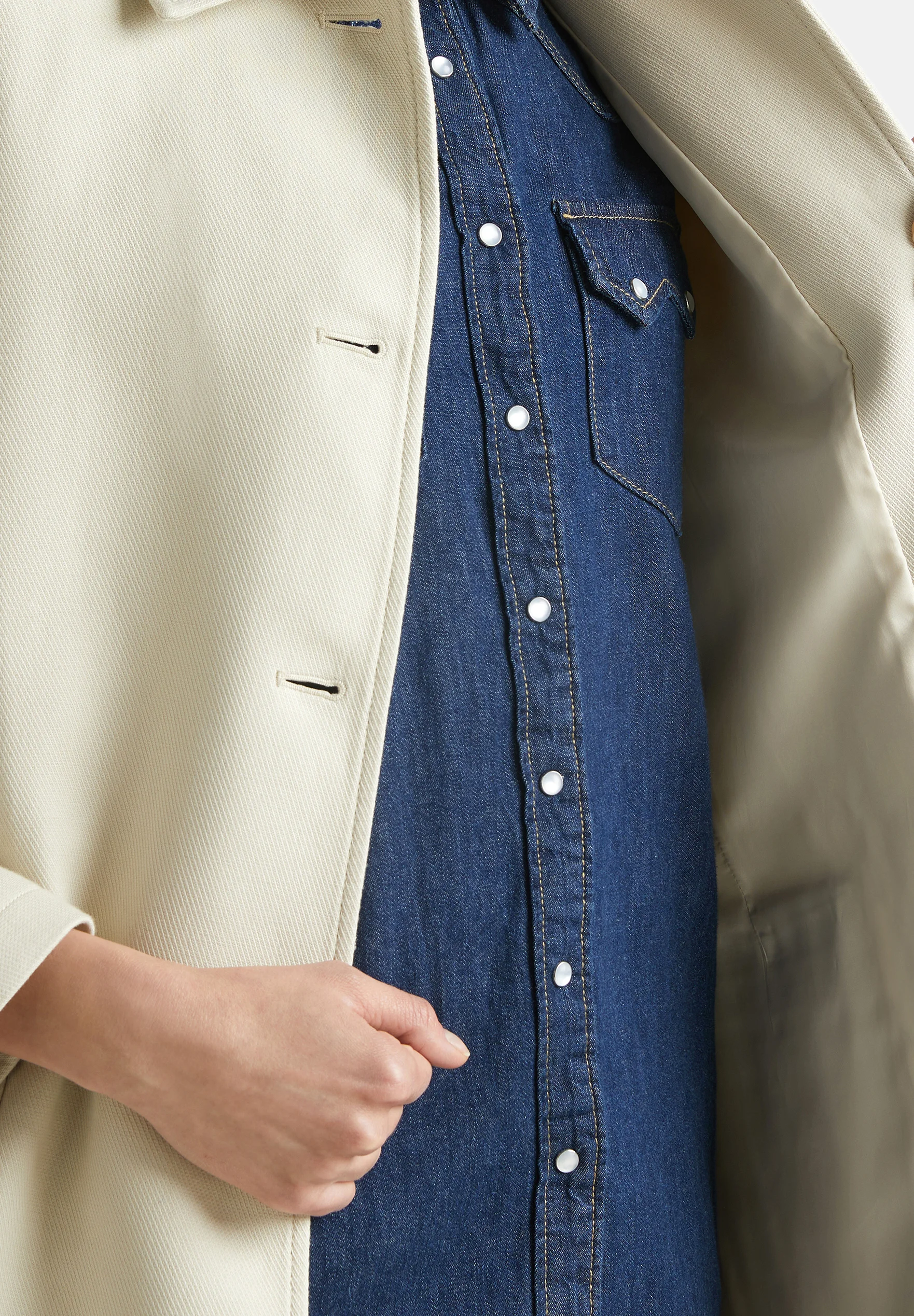 United Colors of Benetton DUSTER IN PURE - Abrigo corto