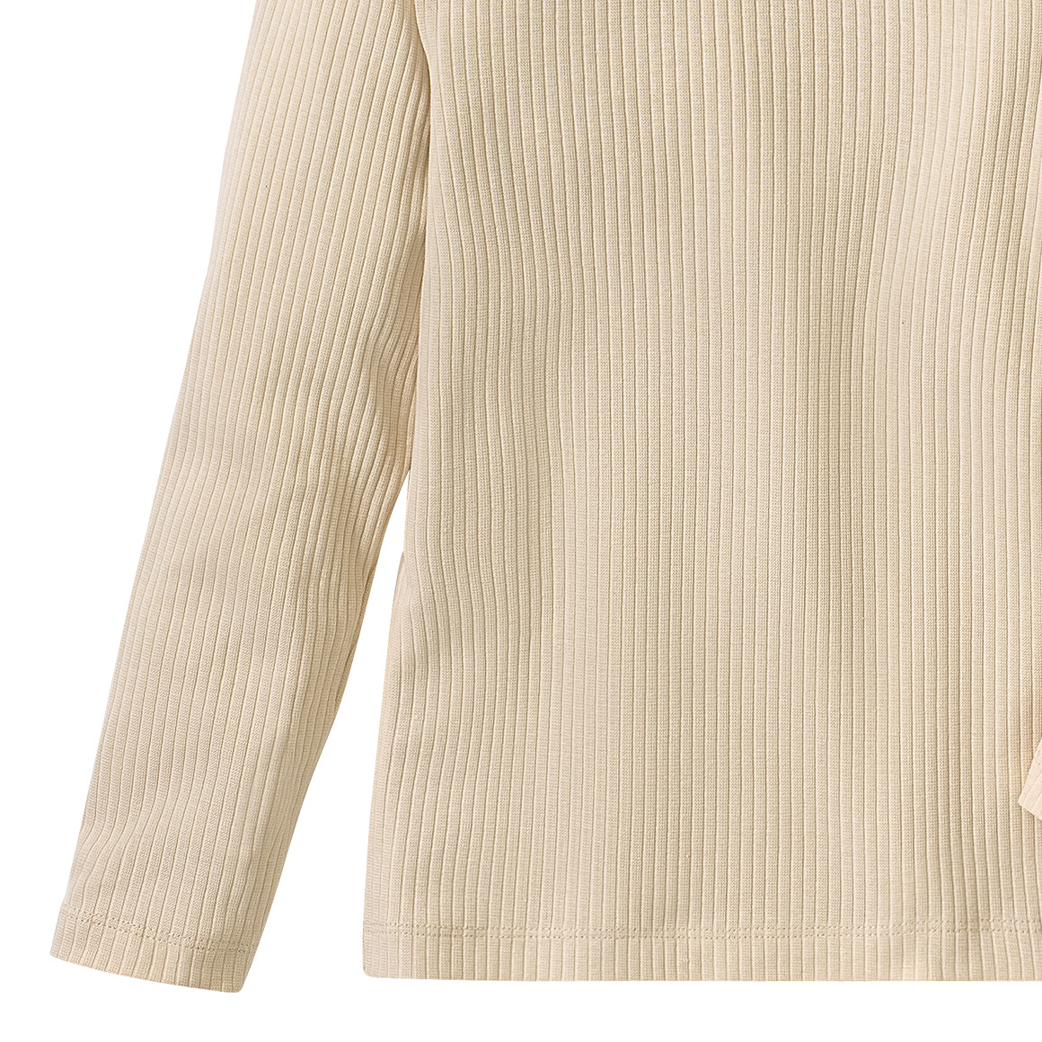 Mädchen Langarmshirt in Rippstruktur