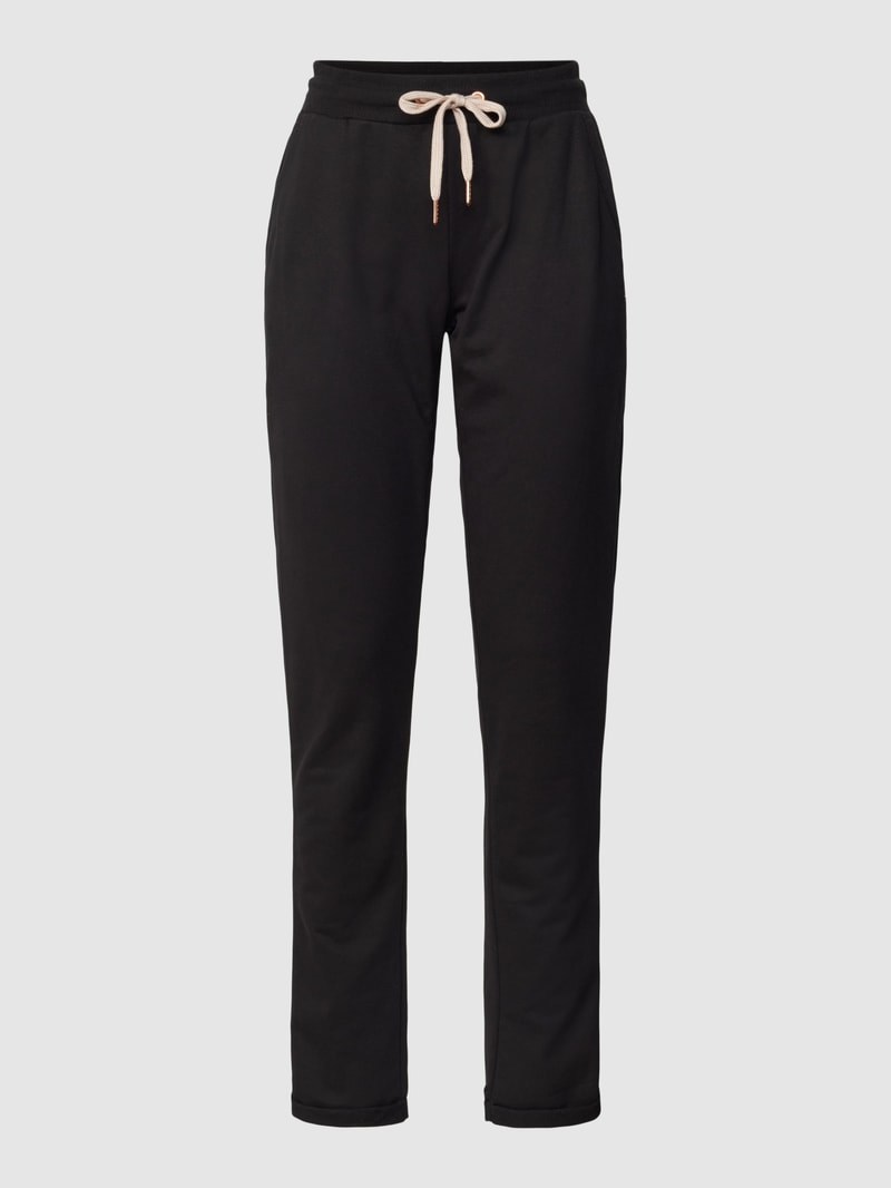 Sweatpants mit seitlichen Eingrifftaschen in schwarz