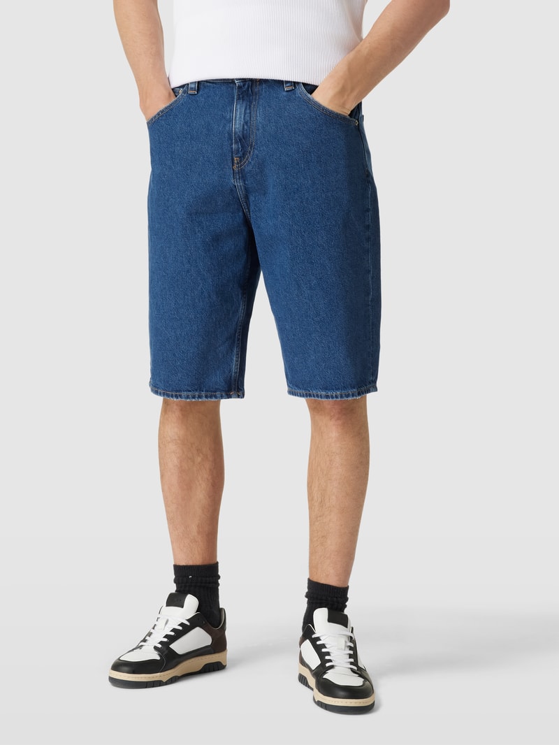 Baggy Fit Jeansshorts mit Label-Detail in jeans