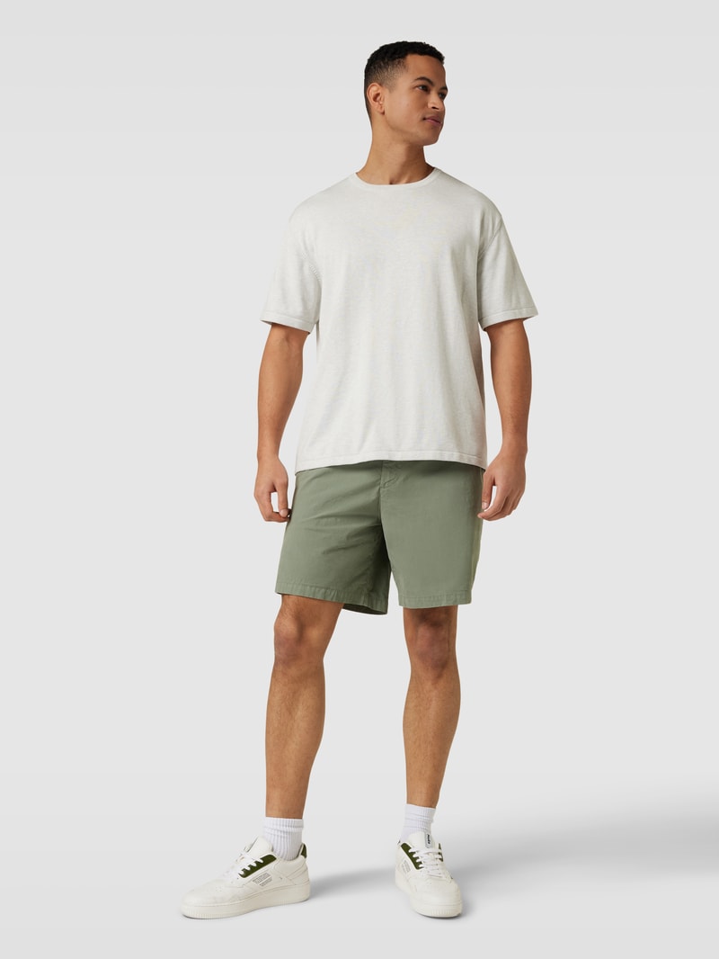 Shorts mit elastischem Bund Modell 'Karlos' in lindgrün