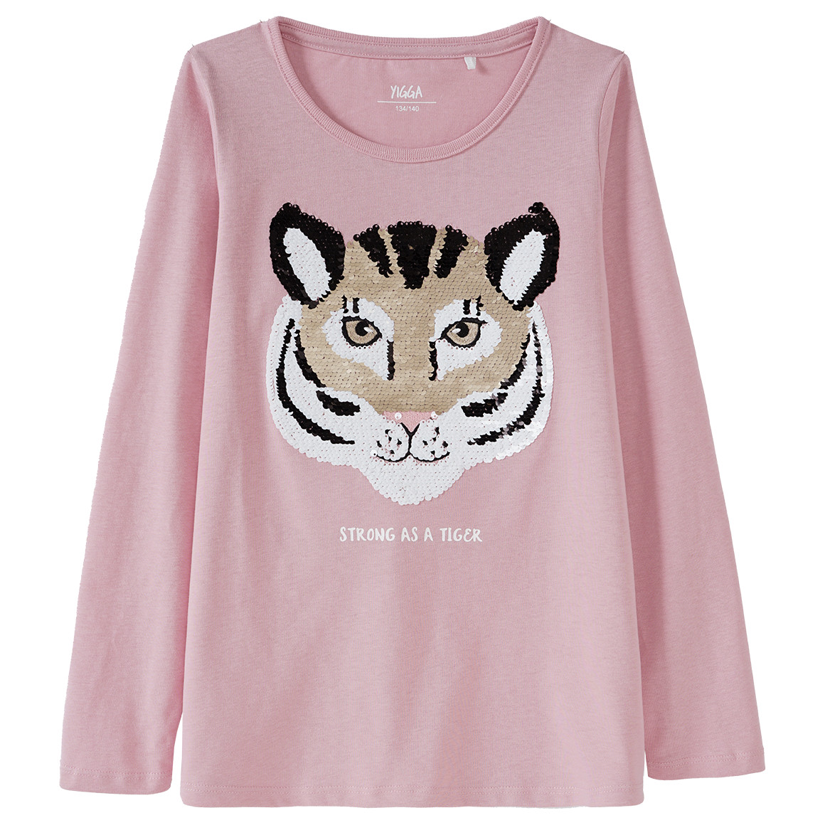 Mädchen Langarmshirt mit Wendepailletten