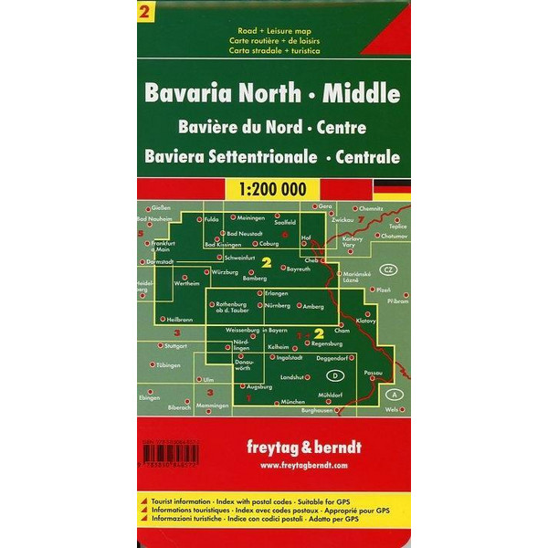 Bayern Nord - 1 : 200 000 - Wanderkarte