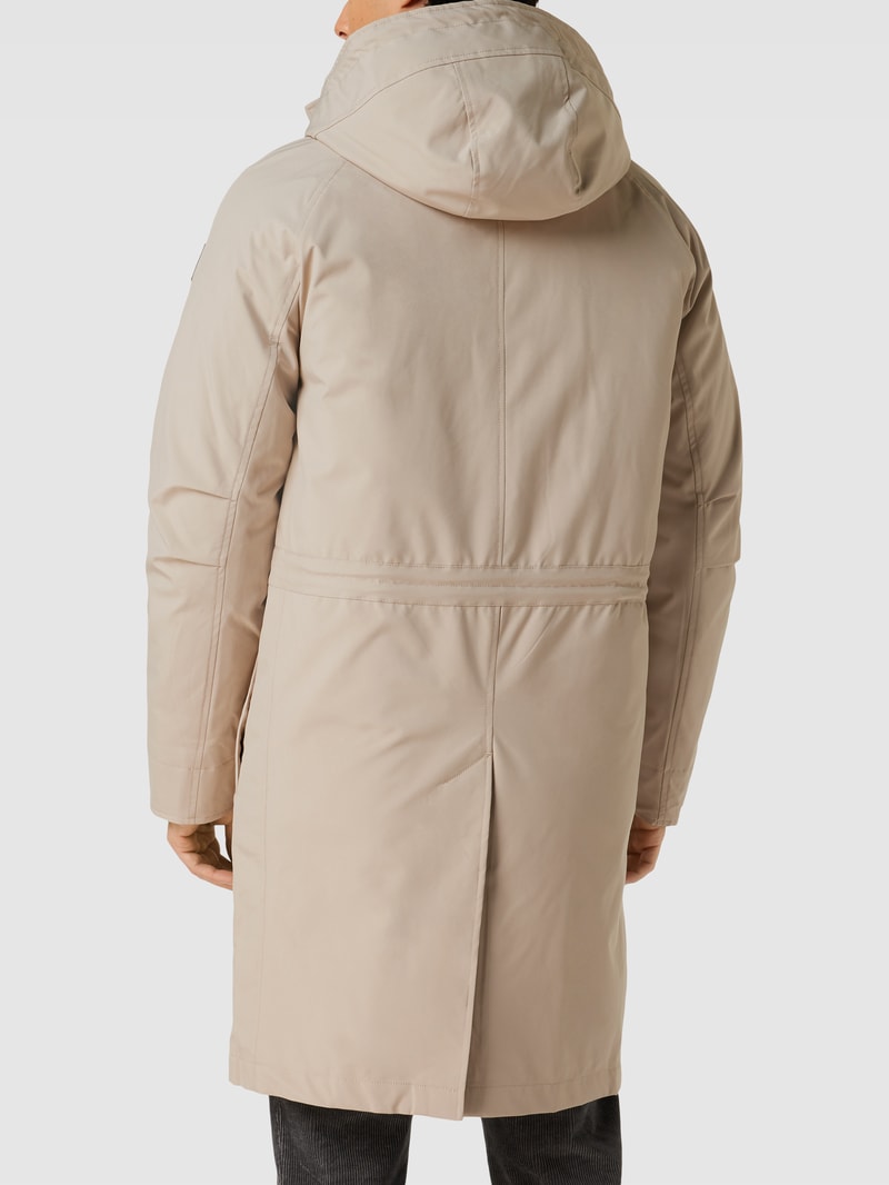 Mantel mit Label-Patch Modell 'Atech' in taupe