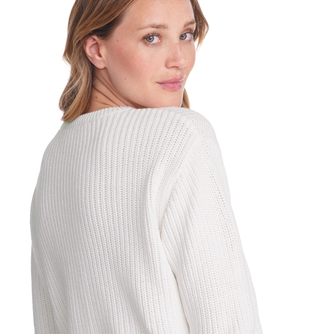 Damen Strickpullover mit Rundhalsausschnitt