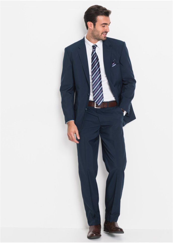 Anzug aus recyceltem Polyester (2-tlg. Set): Sakko und Hose