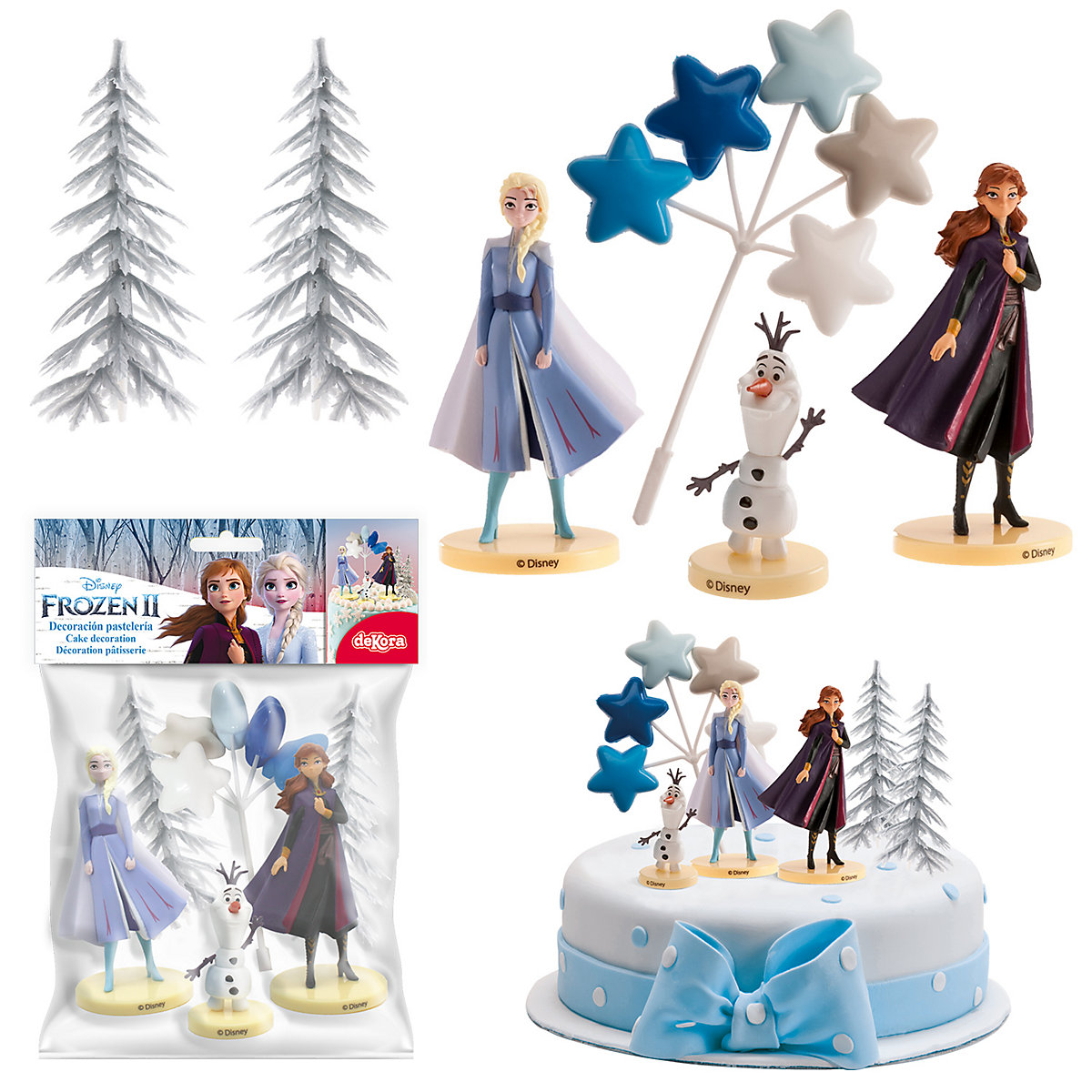 Tortendeko Set Frozen, 6 Teile