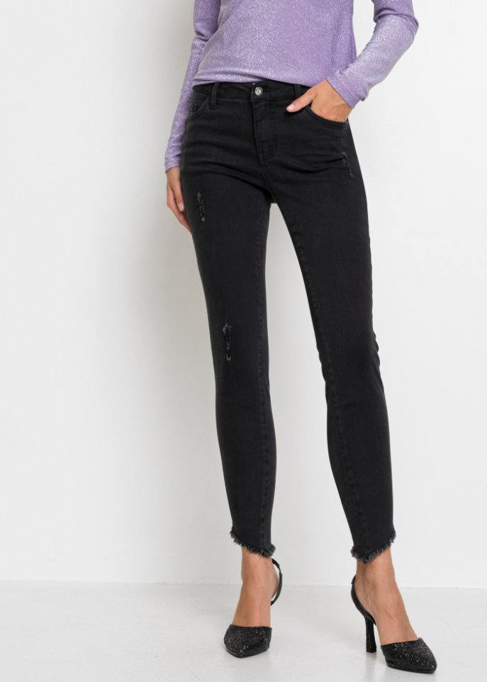 Skinny-Jeans mit Reißverschluss