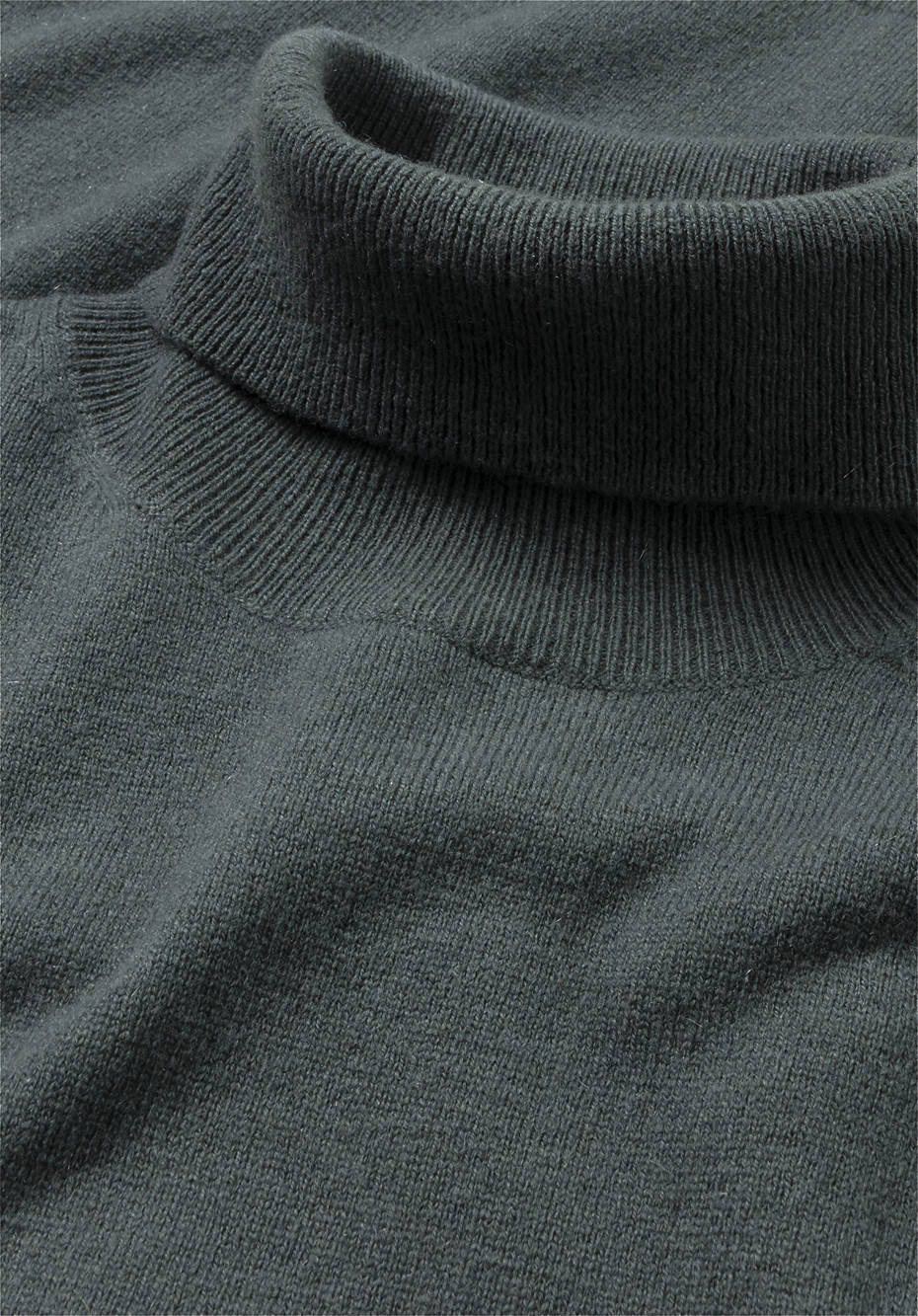 Rollkragenpullover aus Bio-Schurwolle mit Kaschmir