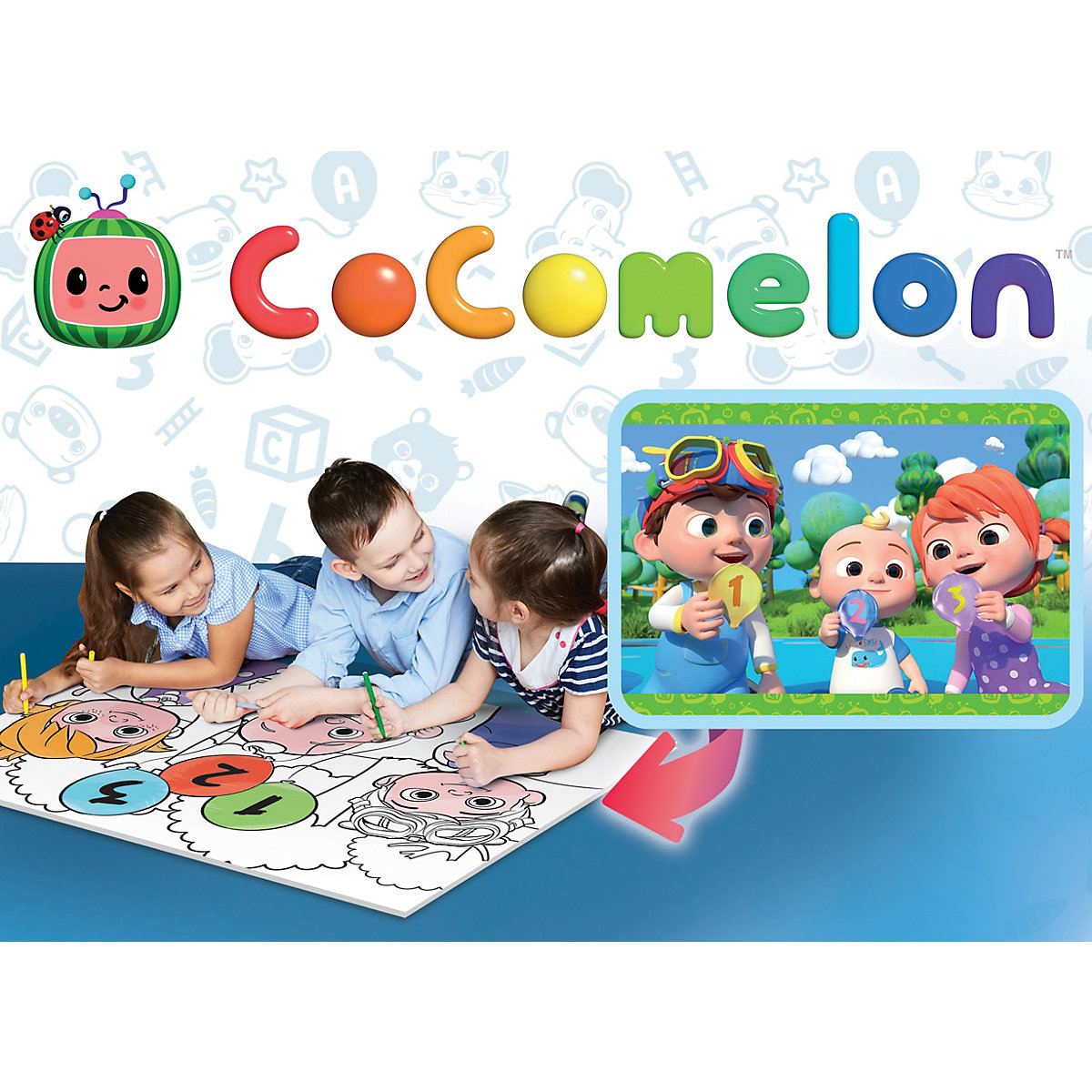 Cocomelon Puzzle doppelseitig Maxifloor - Teilen macht Spass!, 35 Teile