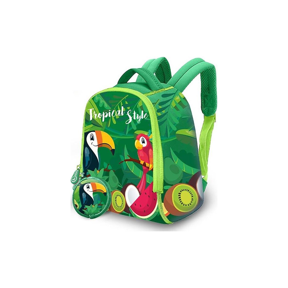 Kindergartenrucksack Tropical, inkl. Münzbörse