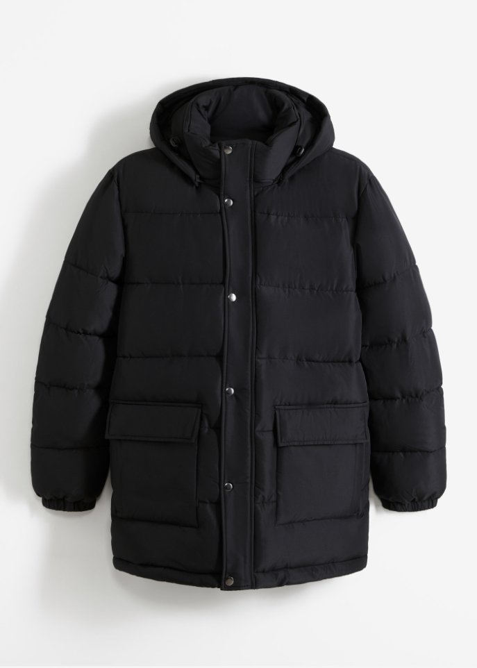 Steppjacke mit abnehmbarer Kapuze aus recyceltem Polyester