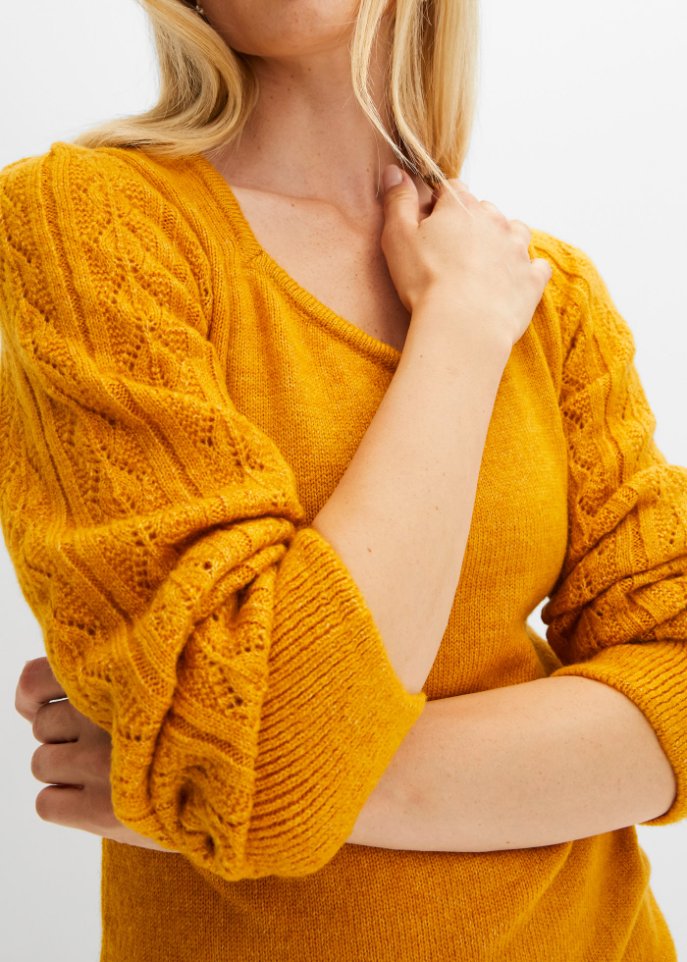 Strickkleid mit Ajourmuster