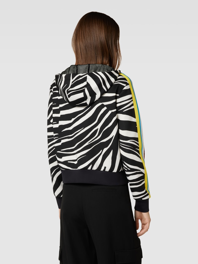 Sweatjacke mit Allover-Print in camel