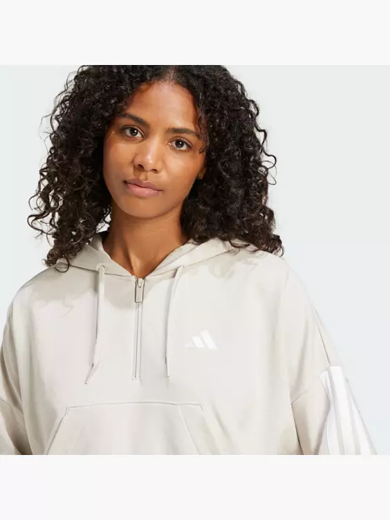 adidas Essentials 3-Streifen French Terry Quarter-Zip Hoodie