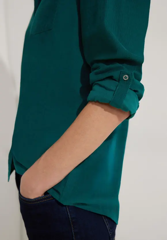 CECIL Cordbluse mit Hemdkragen