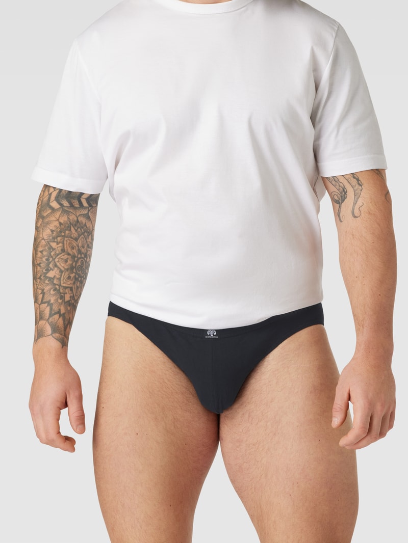 PLUS SIZE Slip im 3er-Pack Modell 'KONVEX' in schwarz