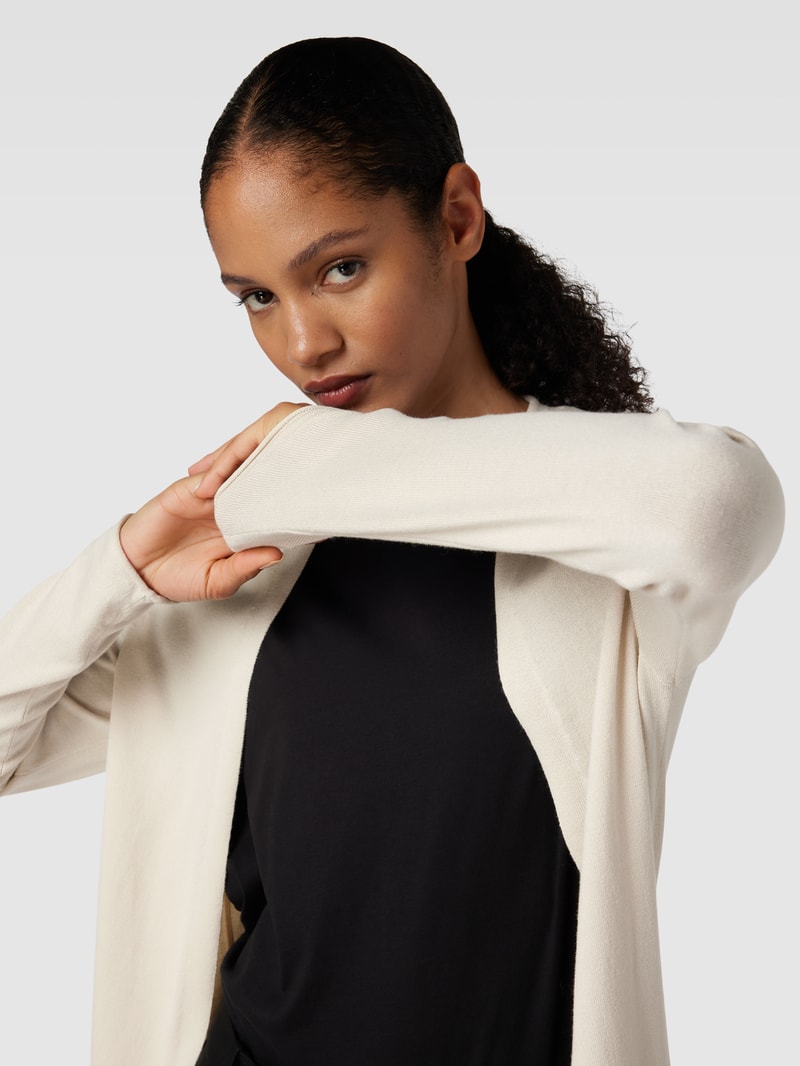 Strickjacke mit offener Vorderseite in stein