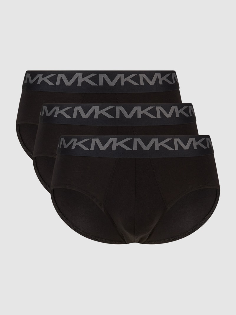Slip mit Label-Schriftzug in schwarz