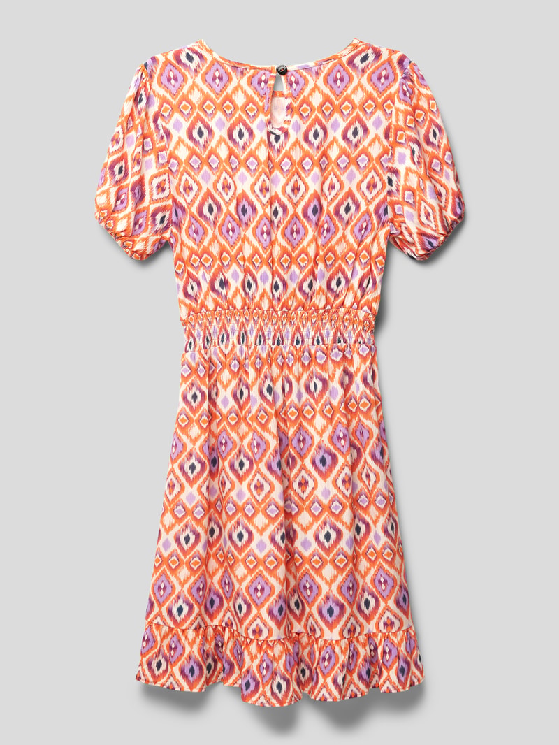 Kleid mit Allover-Muster Modell 'PAUDRINE' in offwhite