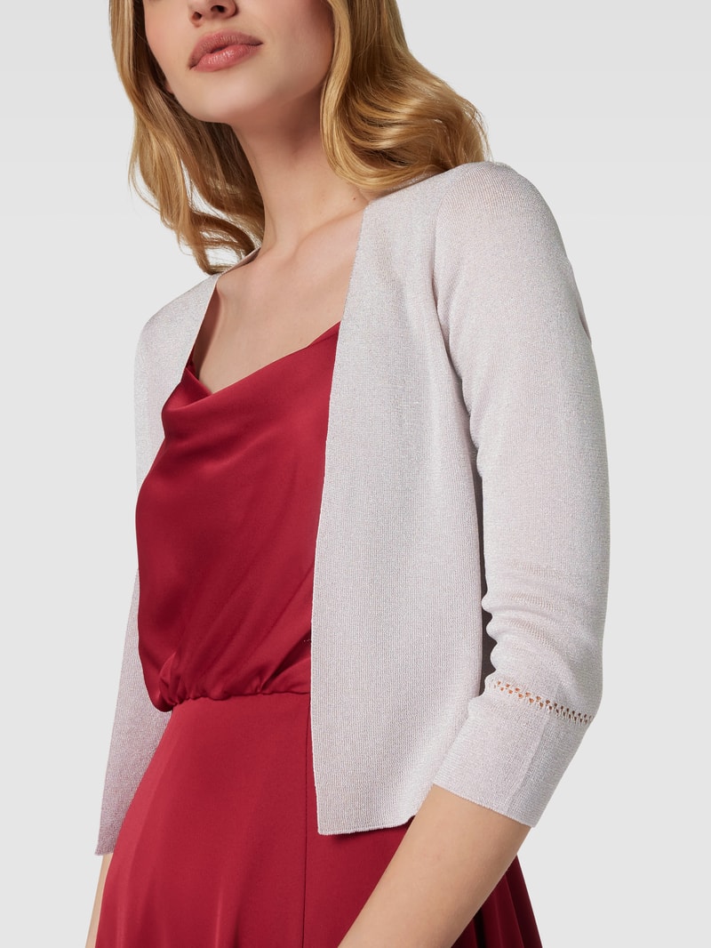 Cocktailjacke mit Effektgarn in rosé