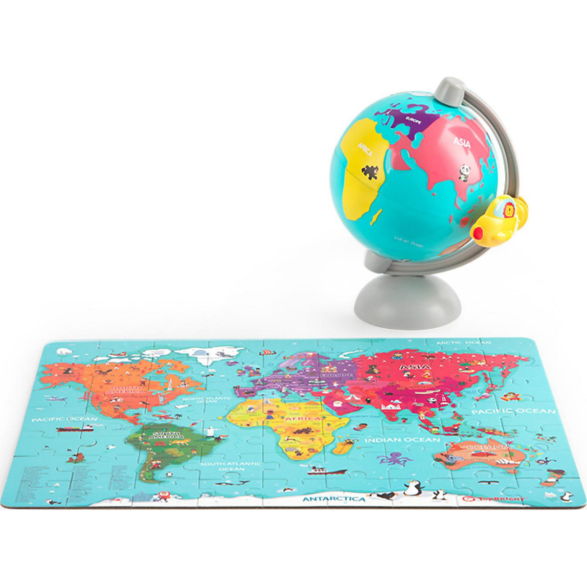 Puzzle Weltkarte mit Globus zum Aufbewahren