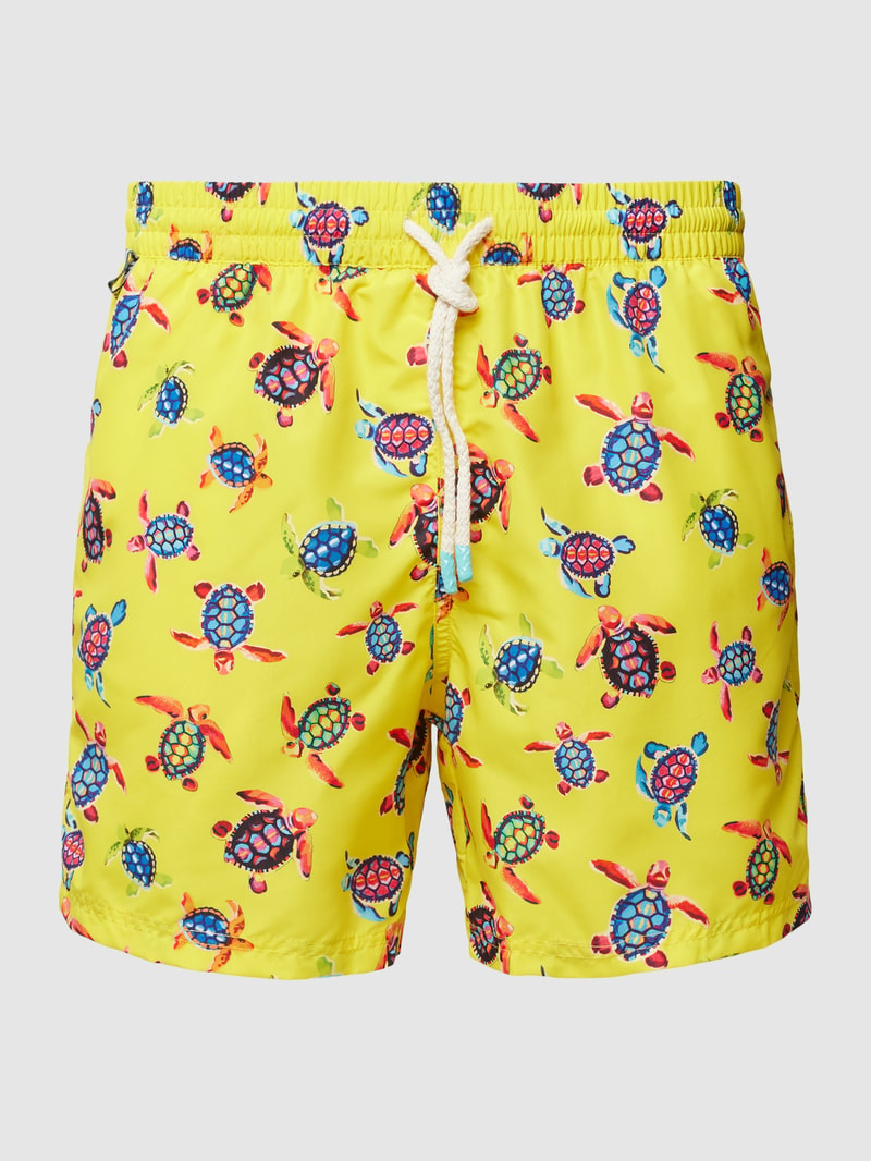 Badehose mit Allover-Muster in gelb