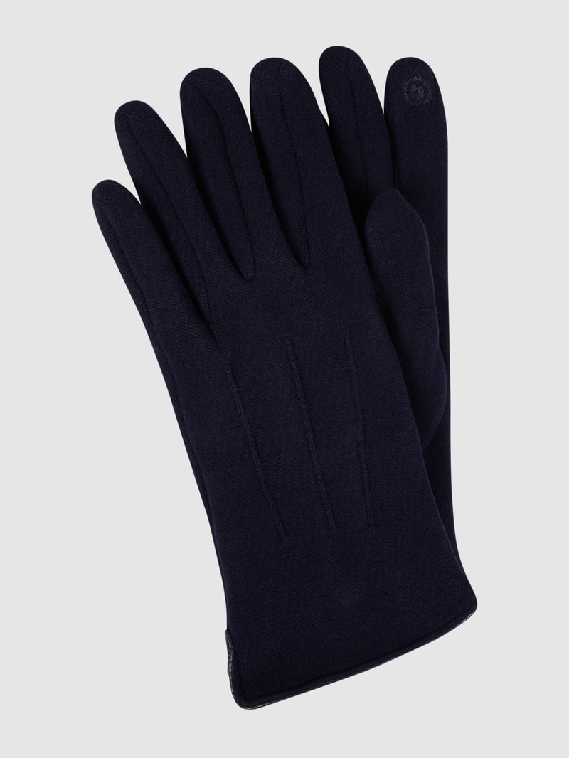 Touchscreen-Handschuhe aus Jersey in marineblau