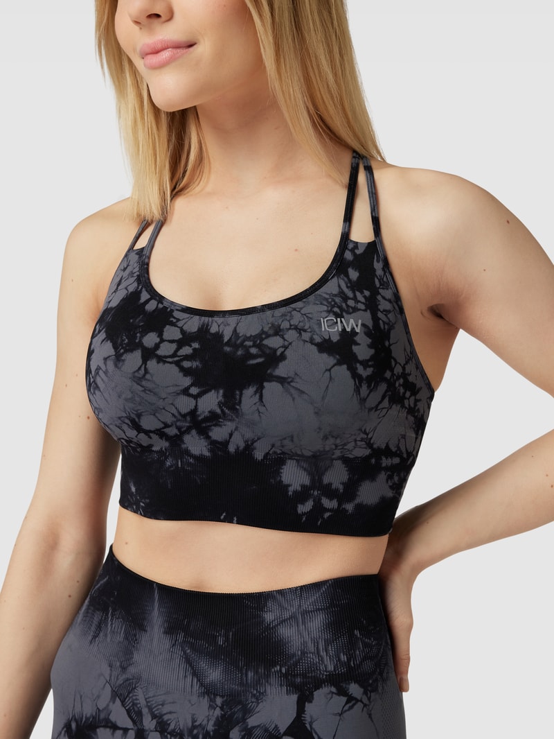 Bustier in Batik-Optik Modell 'Define Seamless Tie Dye' in schwarz
