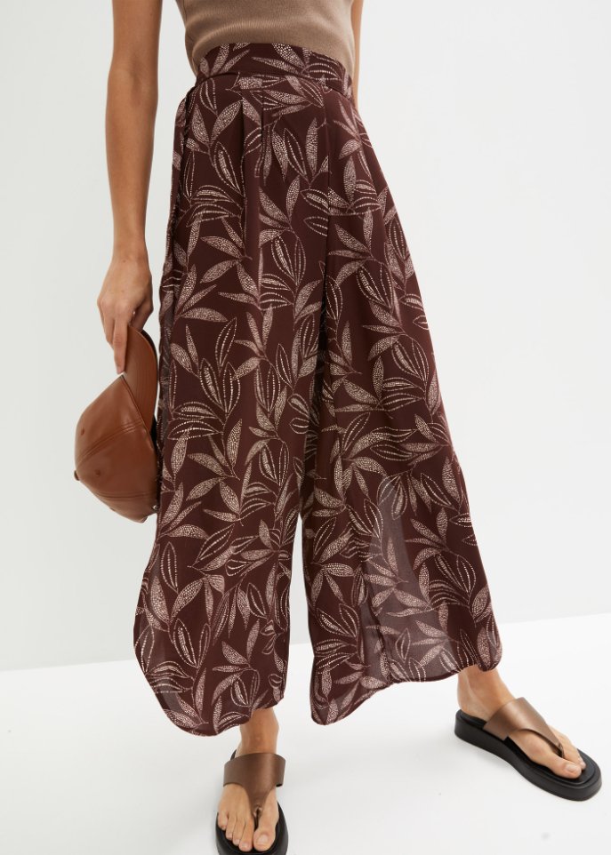 Palazzo-Hose mit Schlitz