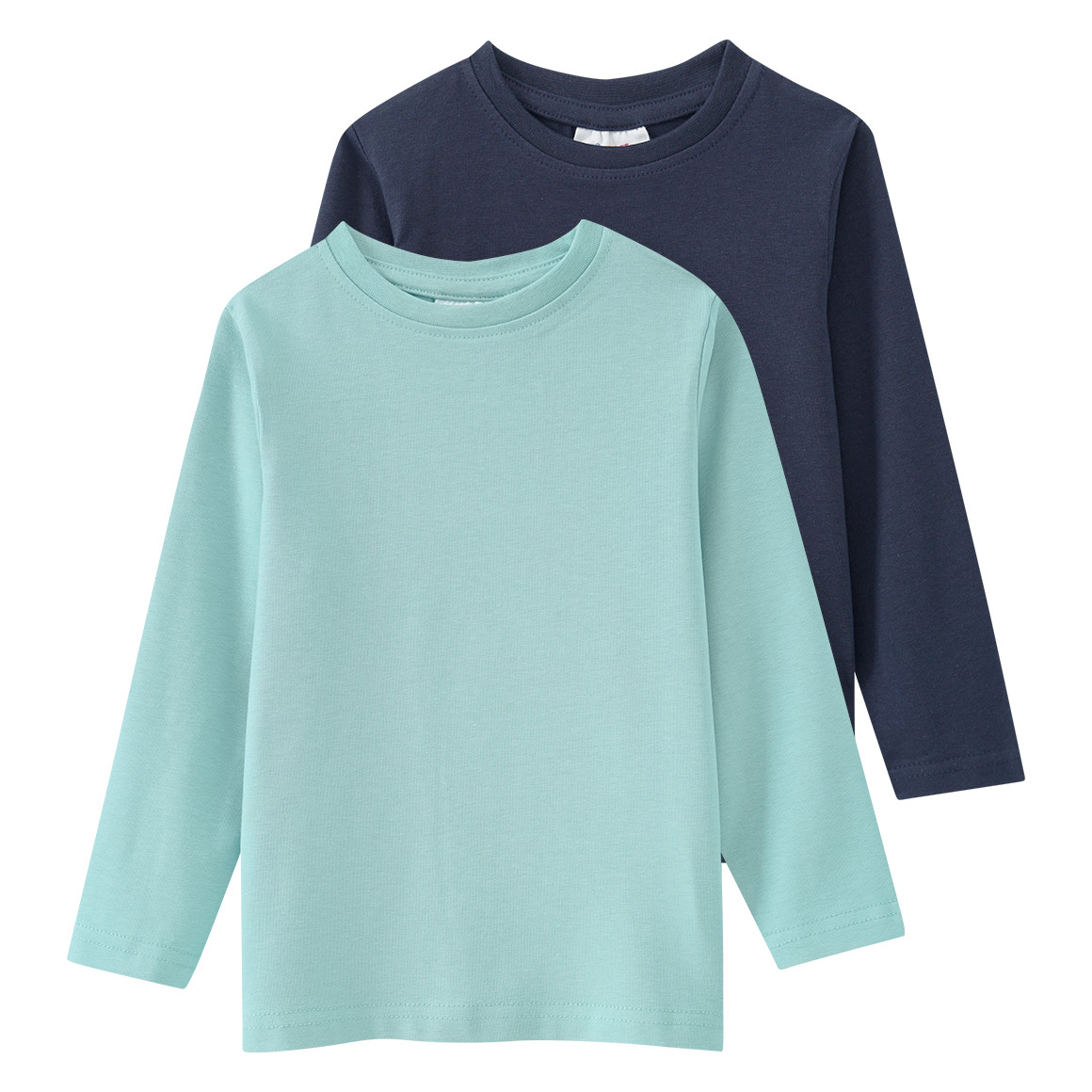 2 Mädchen Langarmshirts im Basic-Style