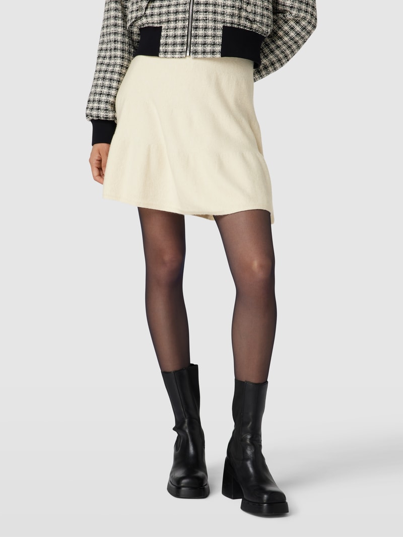 Knielanger Rock mit Strukturmuster Modell 'VIRIL' in offwhite