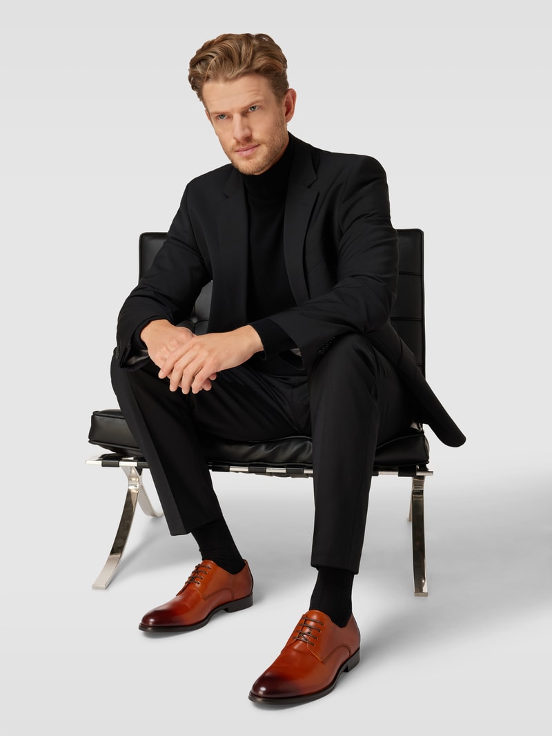 Derby-Schuhe aus Leder Modell 'SEBASTIAN' in cognac