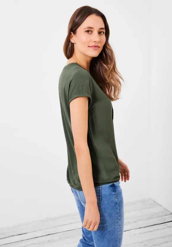 CECIL Bluse mit Tunikabändchen