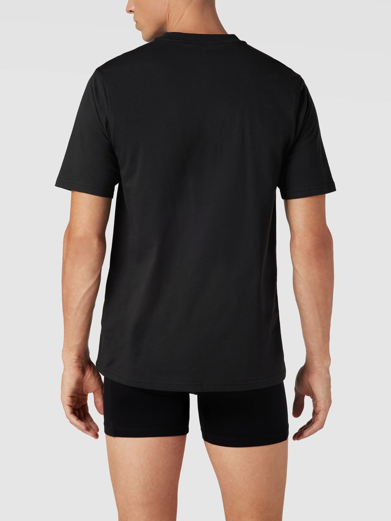 T-Shirt mit Rundhalsausschnitt im 3er-Pack in schwarz