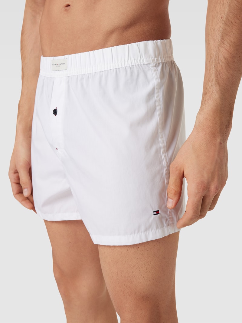 Boxershorts mit Label-Stitching im 3er-Pack in dunkelblau