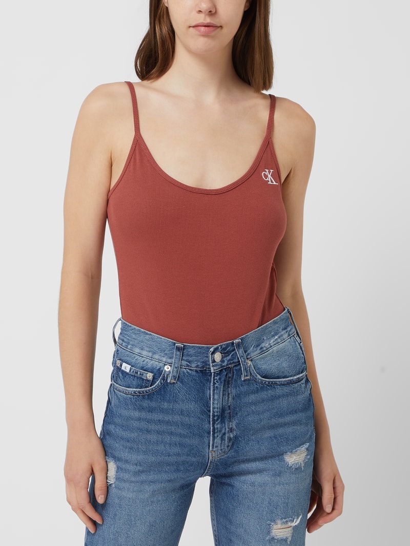 Body mit Logo-Print  in terrakotta