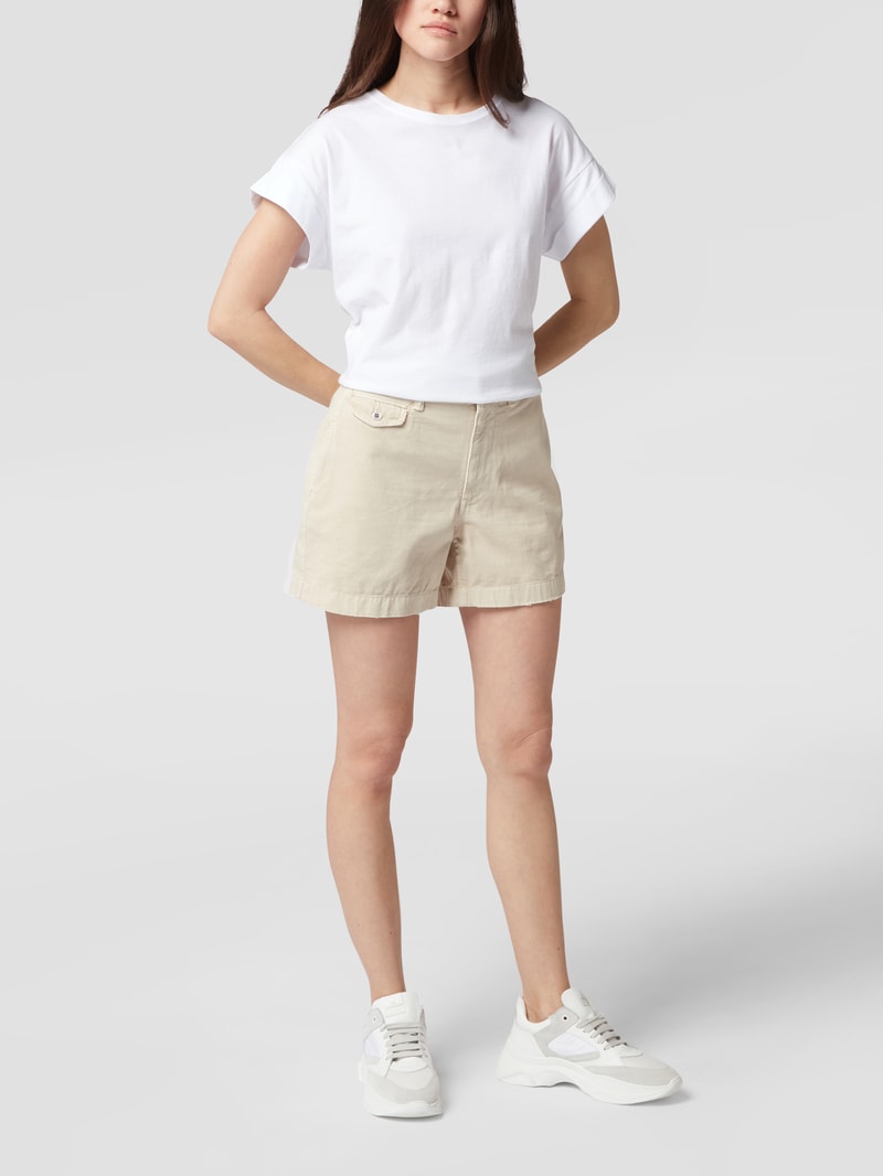 Bermudas aus reiner Baumwolle in sand